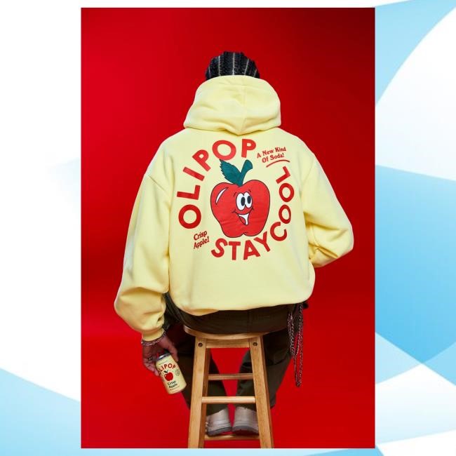 Official Stay Cool Clothing Store Staycool Olipop Crisp Apple Pullover Hoodie (Butter) StaycoolNyc