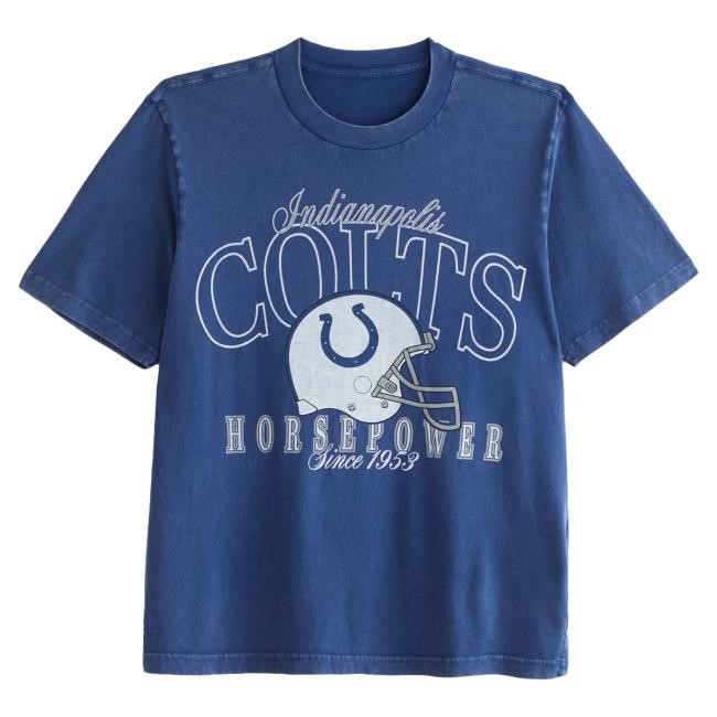 Official Abercrombie And Fitch Clothing Indianapolis Colts Vintage-Inspired Graphic Shirt NFL by Abercrombie