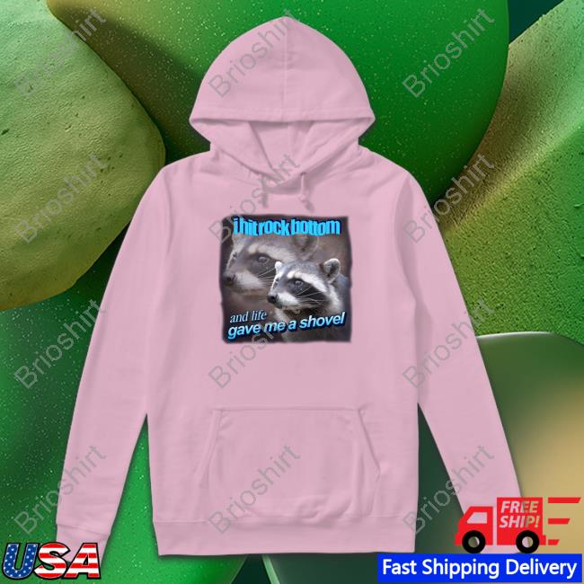 Snazzy Seagull Design I Hit Rock Bottom And Life Gave Me A Shovel Tee Shirt