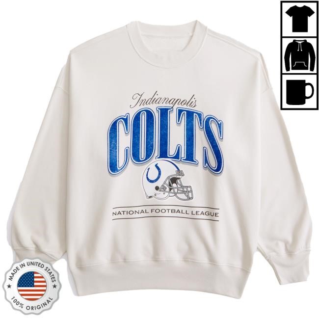 Official Abercrombie And Fitch Merch Indianapolis Colts Vintage Sunday Crewneck Sweatshirt NFL by Abercrombie