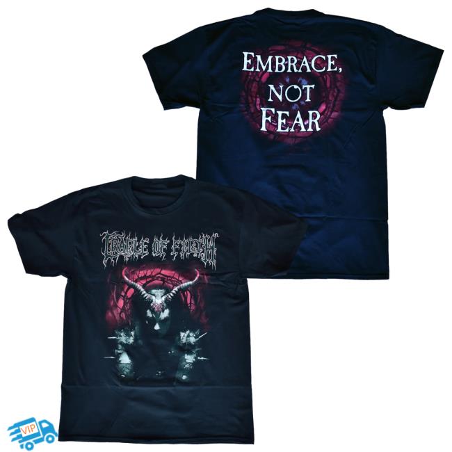 Official Night Shift Merch Indie Merch Store Cradle Of Filth - Embrace, Not Fear Popover Shirt NightShiftMerch IndieMerchStore
