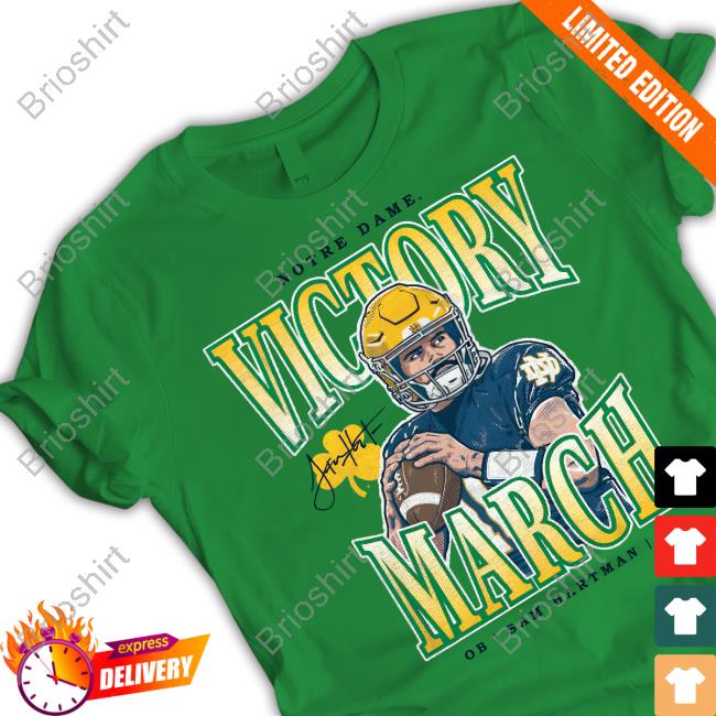 Official Homefield Merch Notre Dame Sam Hartman Victory March Tee