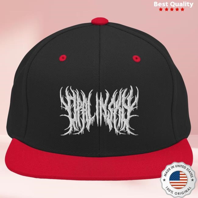 Opal In Sky "Deathcore" Embroidered Snapback Black/ Red Hat