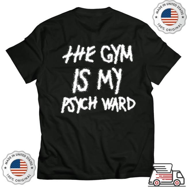 Official Kill Crew Apparel Clothing The Gym Is My Psych Ward Top Shirt - Black / White KillCrew Shop