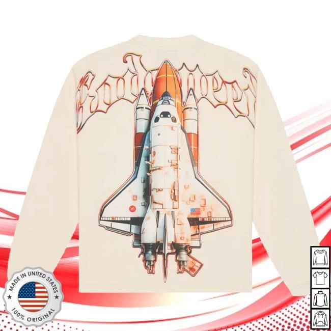Official Godspeed New York Clothing Shop Lift Off Long Sleeve Tees (Bone)