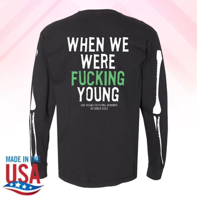 Official When We Were Young Festival 2023 Merch Skeleton Long Sleeve Top Shirt WhenWeWereYoung