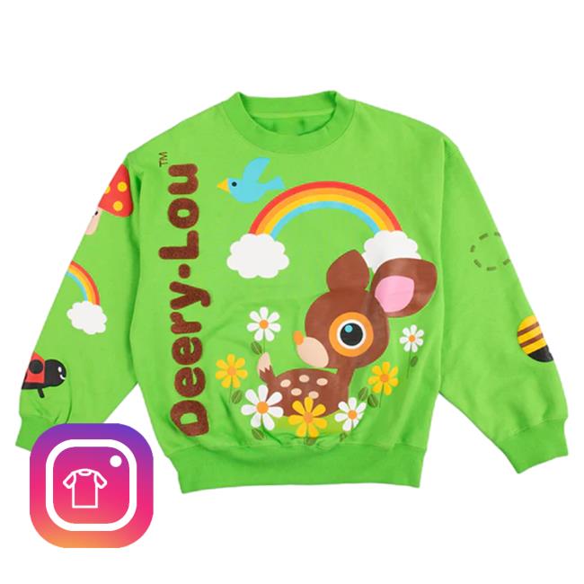 Official Sanrio Apparel Clothing Merch Store Shop Deery-Lou X Dumbgood Popover Sweatshirt