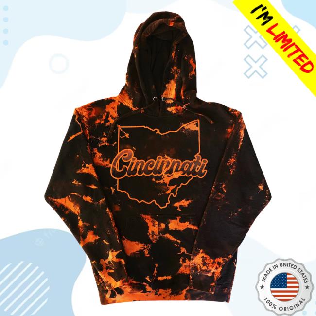 Official Ohio Clothing Merch Cincinnati Tie Dye Sweatshirts Brown Ohioclothing Tie-dye