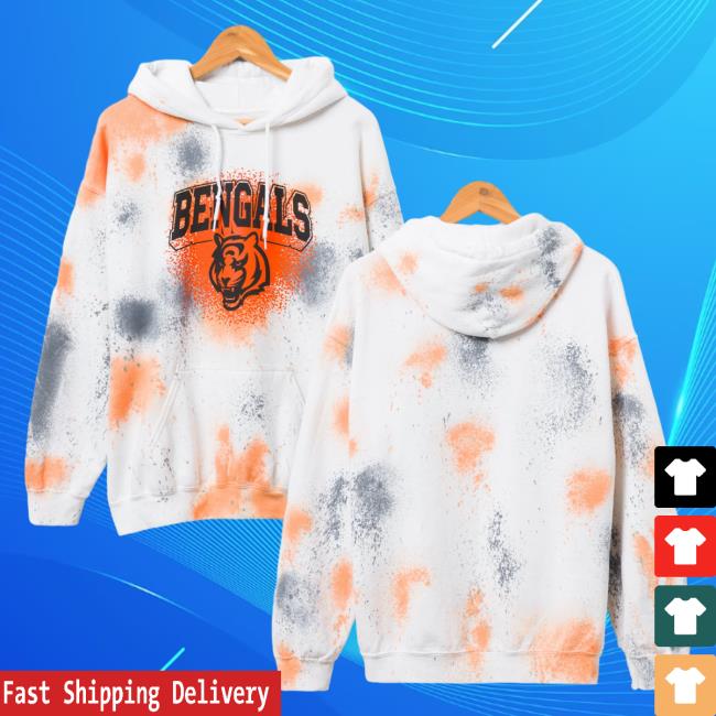 Official Junk Food Apparel Clothing Store Shop Tie-Dye Junkfoodclothing Cincinnati Bengals Tie Dye Hoody