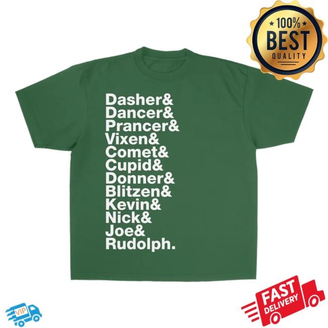 Reindeer x Jonas Brothers Green S/S Tee Jonas Brothers Christmas Merch