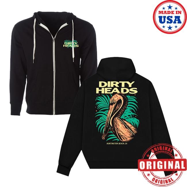 Pelican Zip Vintage Hoodie - Dirty Heads Store Merch | Dirtyheads Clothing Apparel