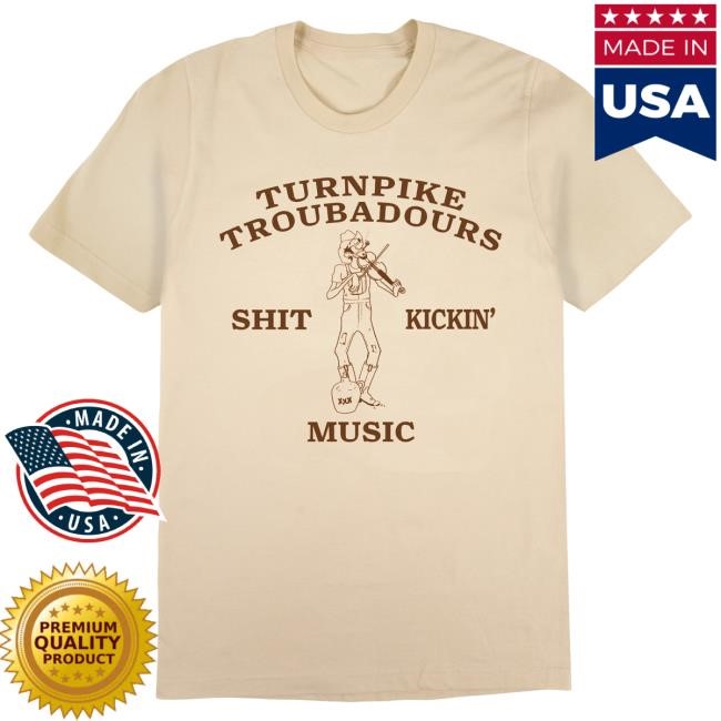 Official Turnpike Troubadours Merch Shop Fiddler Shirt New (Maroon)