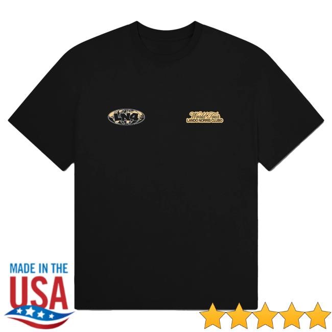 Official Lando Norris Merch Store Shop World Tour Shirt - White