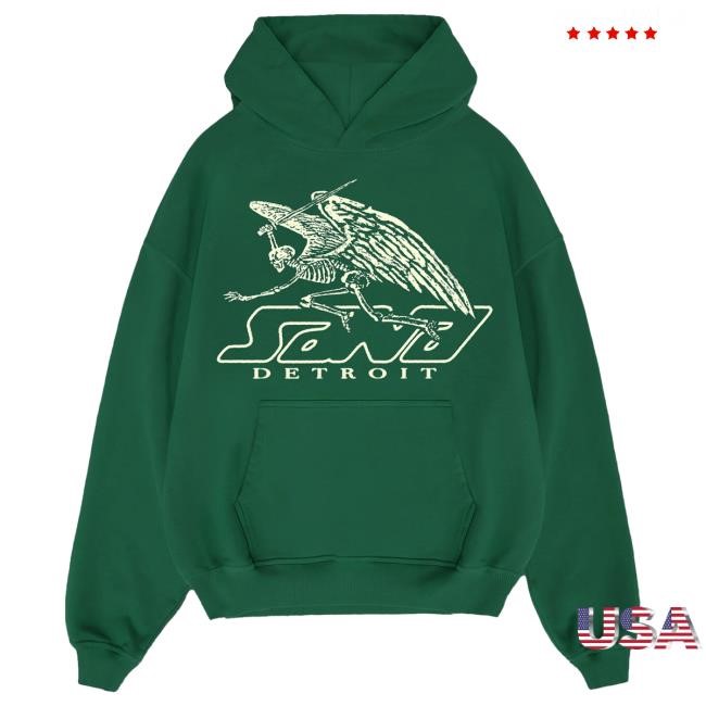 Official Sana Detroit Apparel Sana X Halloween Guardian Hoodies - Green SanaDetroit