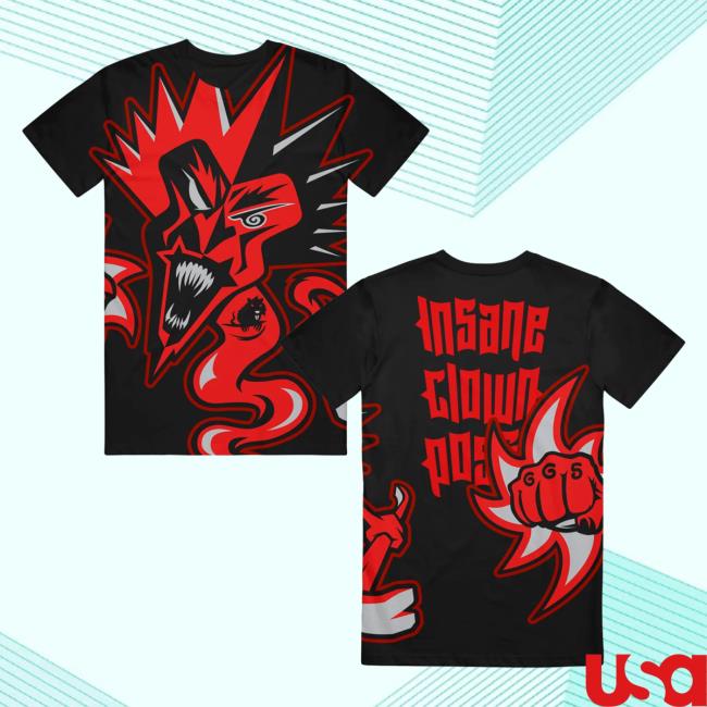 Official Icp Merch Clothing Store Insane Clown Posse Red Fred And Rat Black T-Shirts