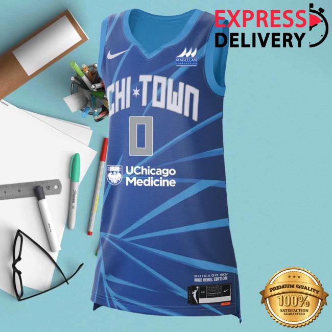 Official Chicago Sky Merch Store Diamond Deshields Rebel Jersey Popover Shirt Chicago Sky Apparel Shop ChicagoSky