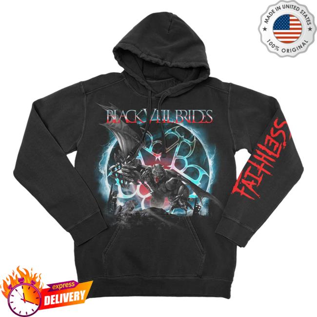 Official Black Veil Brides Merch Store Black Veil Brides Faithless Hooded Sweatshirt Black Veil Brides Clothing Shop