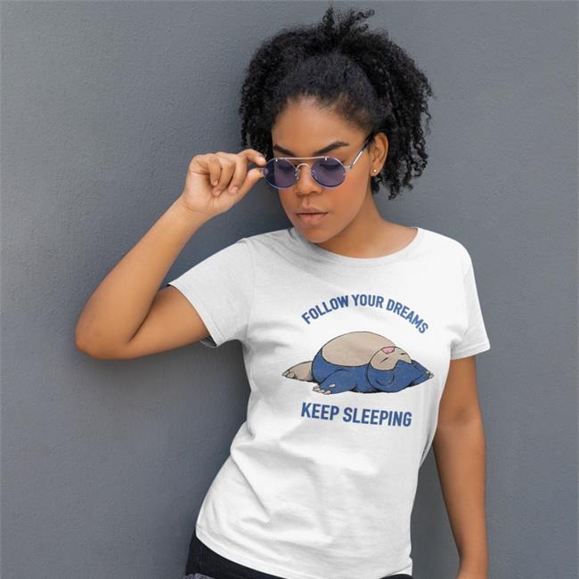 Follow Your Dreams Keep Sleeping T Shirt Yellow