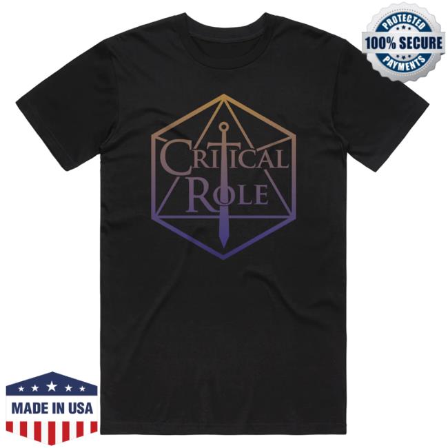 Official Critical Role Merch Store Shop Critical Role Gradient Logo T-Shirts CriticalRole