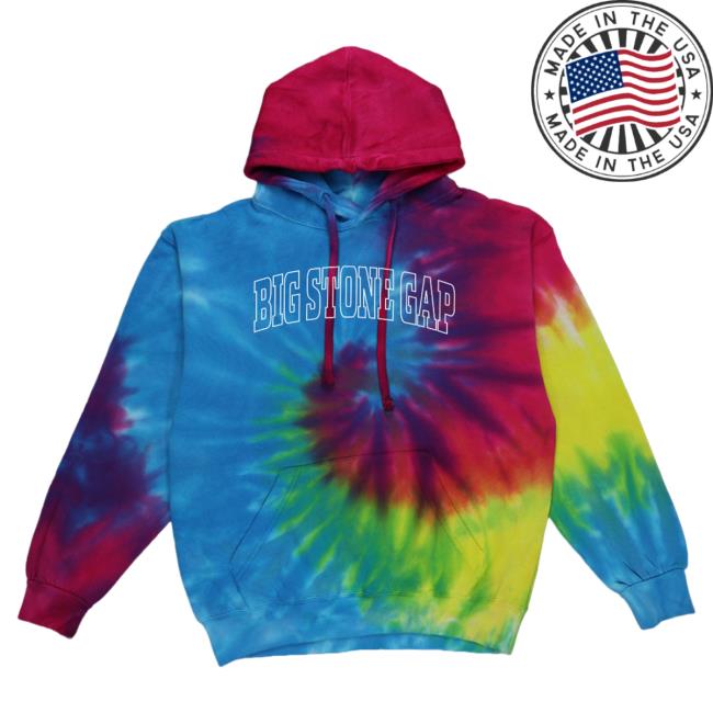Official Hometown Apparel Clothing Merch Big Stone Gap Virginia Trendy Block Tie Dye Crew neck Reactive Rainbow