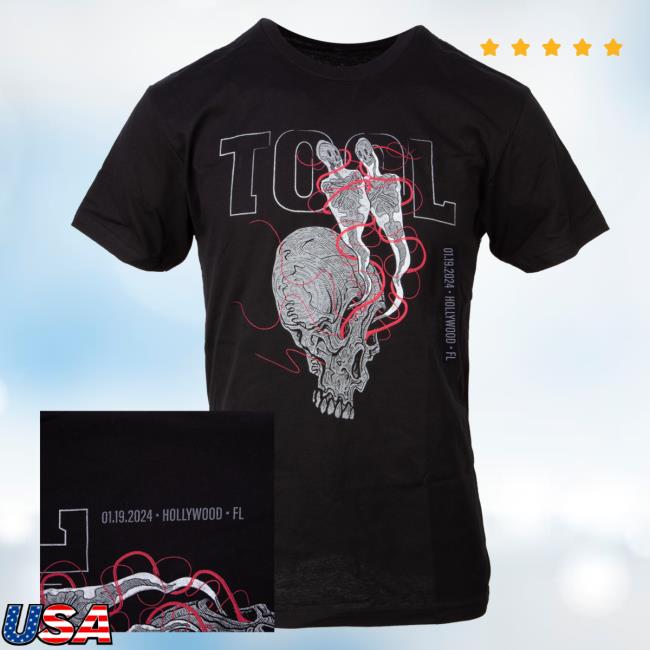 Official Tool Muisc Band Clothing Store Shop 2024 Tour Shirts - Hollywood, Fl (Night 2) ToolBand ToolMusic Merch