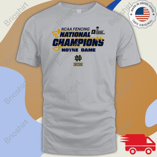 Official Notre Dame Fighting Irish 2023 Fencing National Champions Long Sleeve T Shirt