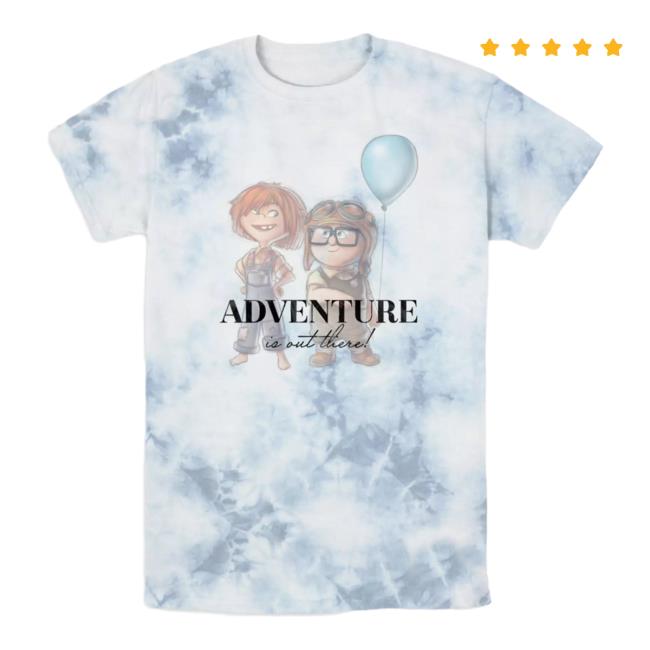Official Clothing Merch Store Shop Disney Carl and Ellie Tie Dye Shirt 2023 ShopDisney