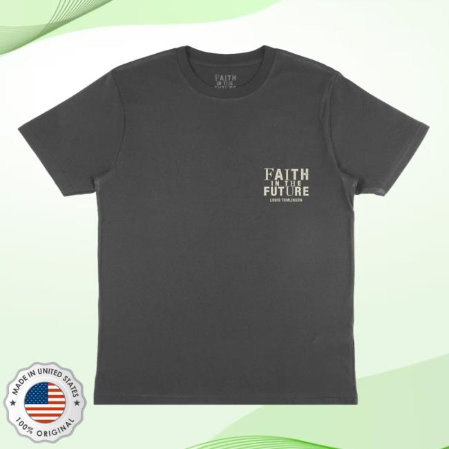 Official Louis Tomlinson Faith In The Future World Tour Logo Charcoal Shirts