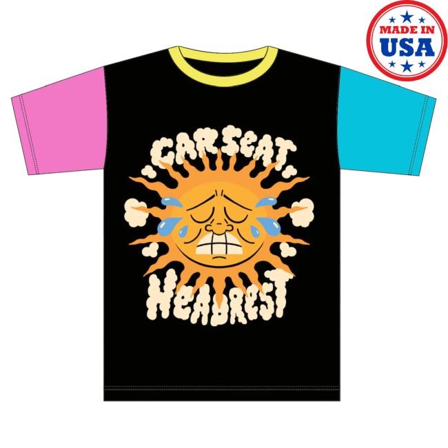 Official Car Seat Headrest Merch Colorblock Sun T-Shirt