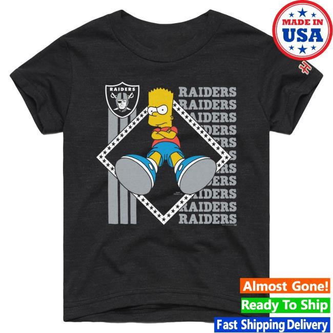 Official Las Vegas Raiders Homage x The Simpsons Youth Hot Shirt - Black