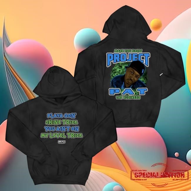 Official Project Pat Mane You Know The Business "Vintage Black" Hooded Sweatshirt