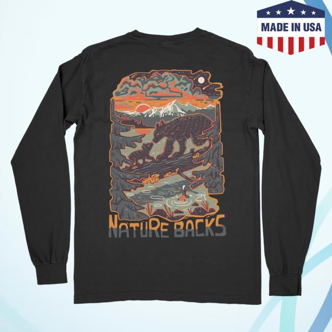 Official Nature Backs Merch Store Wild Long Sleeve Shirt New Black NatureBacks Apparel Clothing Shop