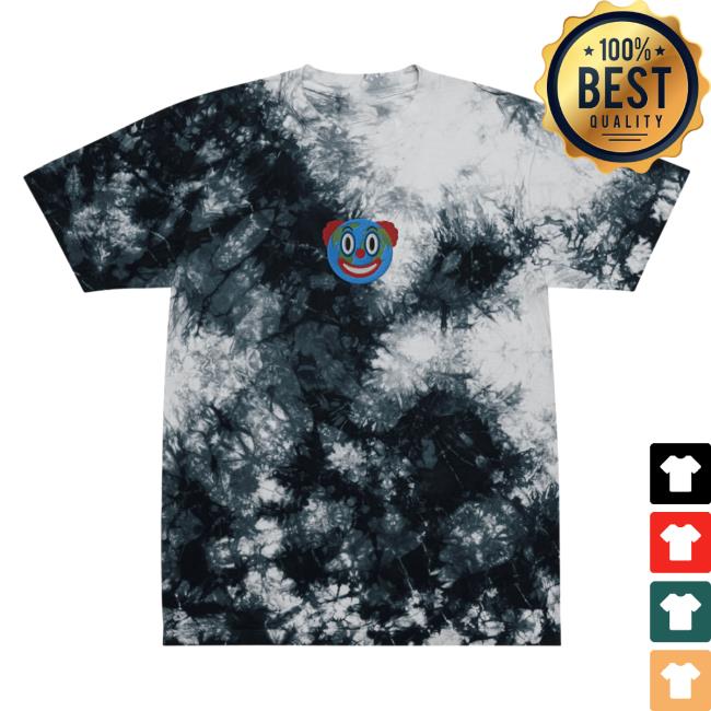 Official Liberty Maniacs Clown World Oversized Tie Dyed T Shirt Black / White Libertymaniacs
