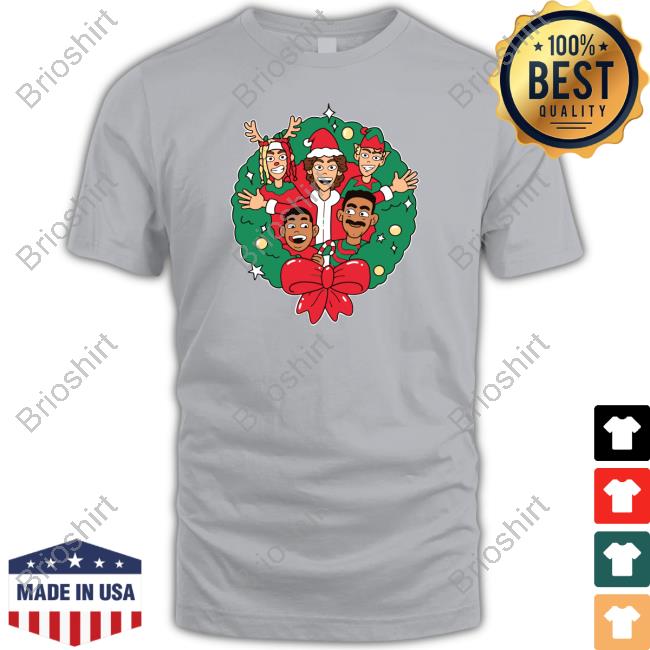 Wreath Christmas Sweatshirt Red