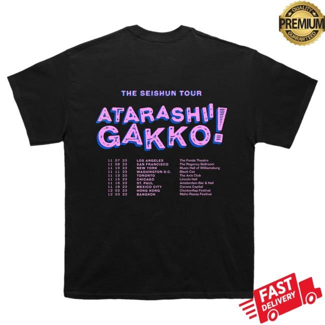 Official Atarashii Gakko Merch Ag 2023 Black Tour New Shirt