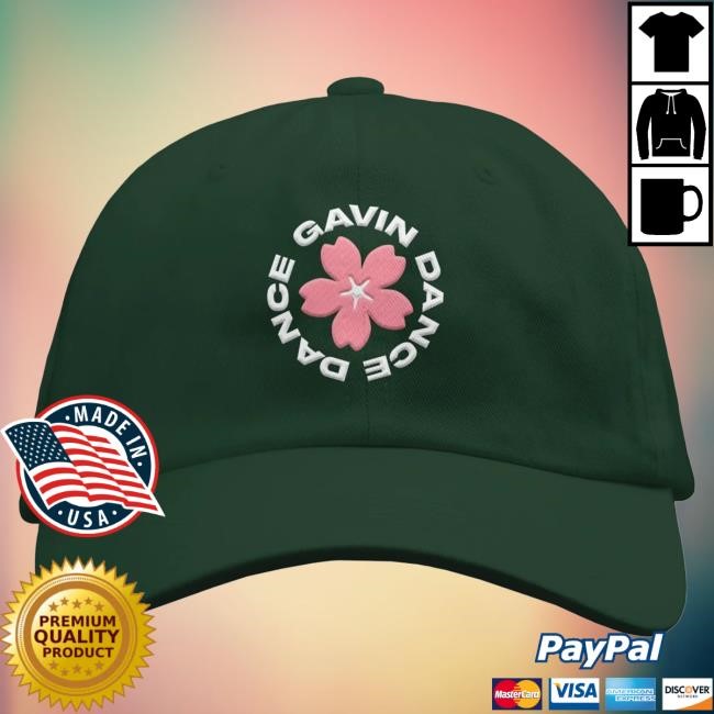 Official Dance Gavin Dance Merch Cherry Blossom - Forest Green Dad Cap DanceGavinDance
