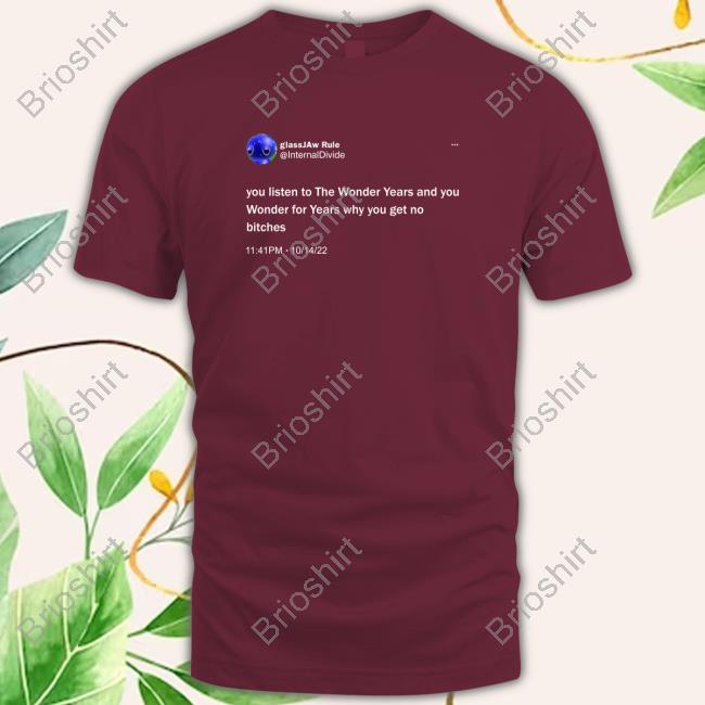 Official Noveltysongs Glassjaw Rule Internaldivide You Listen To The Wonder Years And You Wonder For Years Why You Get No Bitches Twitter Shirt