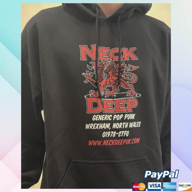 Official Neck Deep Merch Store Neck Deep NWPP Popover Hoodie – Black
