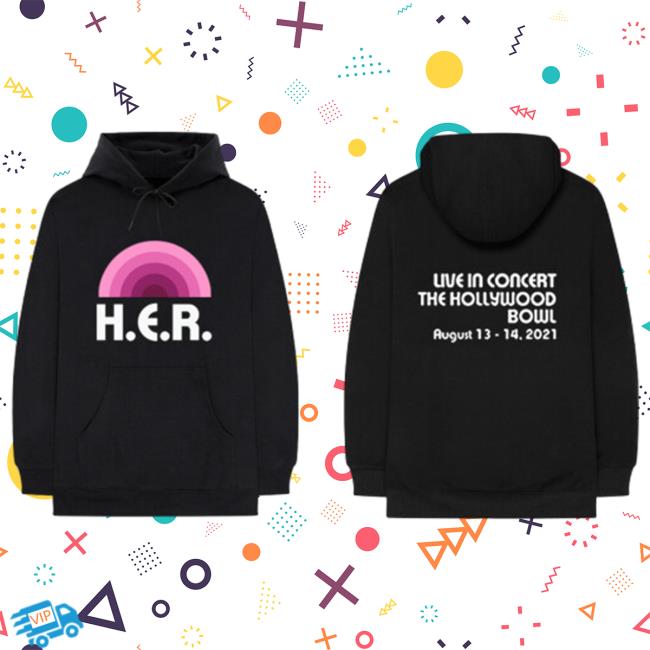 Official H.E.R Merch Shop Hollywood Bowl Black New Hoodie
