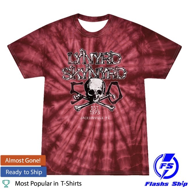 Skull and Crossbones Tie Dye T Shirt Lynyrd Skynyrd Store Apparel