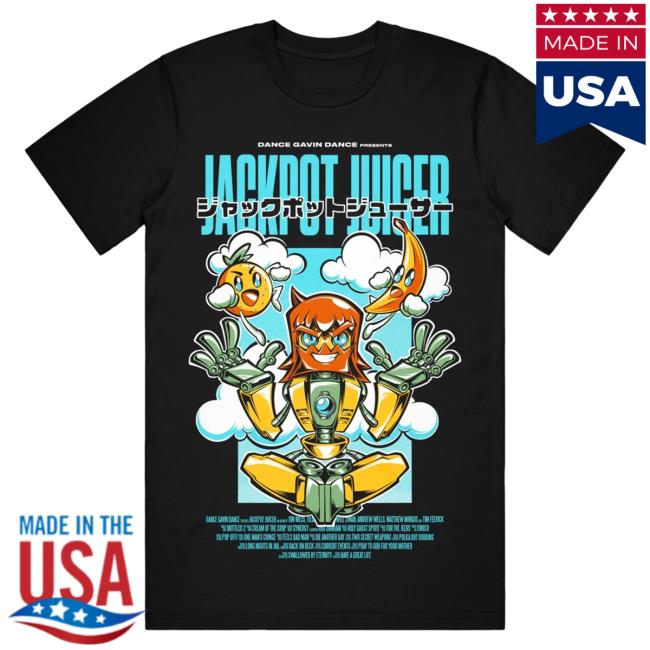 Official Dance Gavin Dance Band Merch Anime Hero Black Shirt 2023 DanceGavinDance