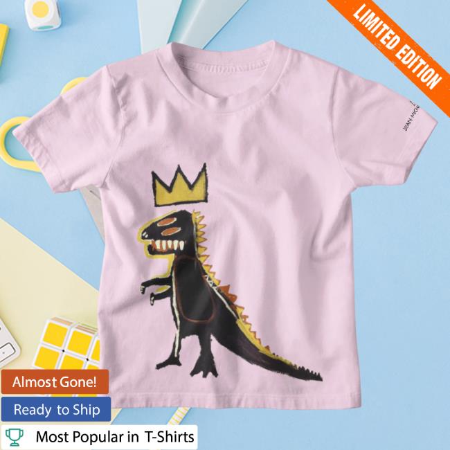 Official The Brant Foundation x Rome Pays Off Jean-Michel Basquiat Pez Dinosaur T-Shirts Pink BrantFoundation