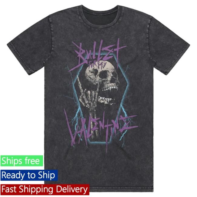 Official Bullet for My Valentine Merch Clothing BFMV Coffin Skull Black Shirt
