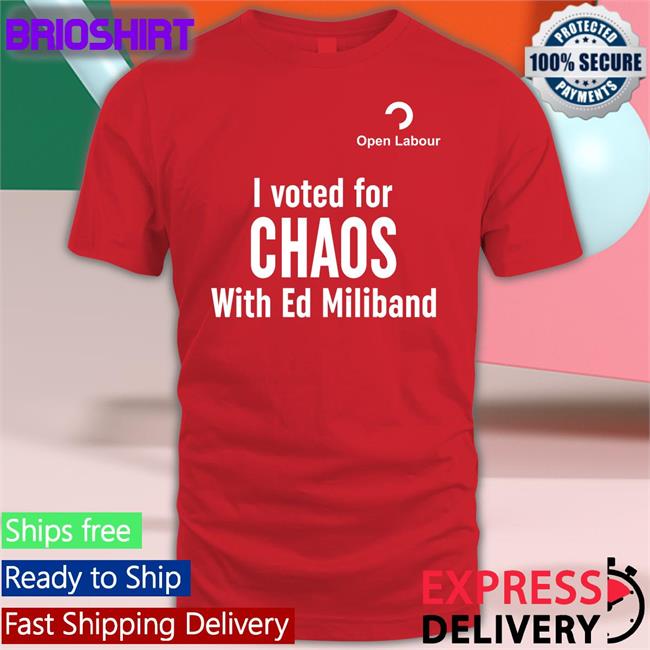 I Voted For Chaos With Ed Miliband T Shirt Red