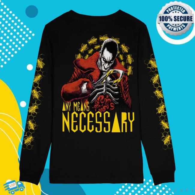 Official Any Means Necessary Clothing Candyman Long Sleeve Hot Shirt Black