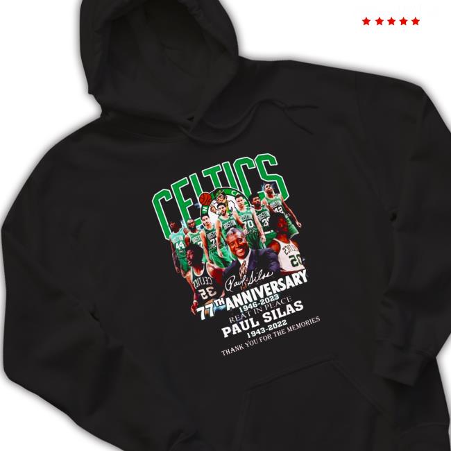 boston celtics 77th anniversary 1946 2023 Paul silas 1943 2022 thank you for the memories signatures Tee Shirts