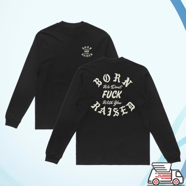 Official Born X Raised Store Shop Born X Raised Lames Long Sleeve Tee: Black BornxRaised