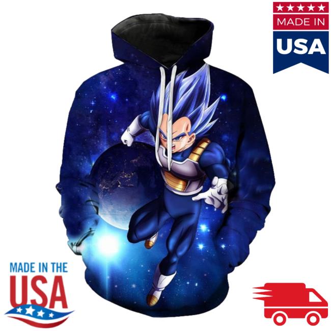 DBZ Vegeta Sweater Blue 3D Printed Unisex