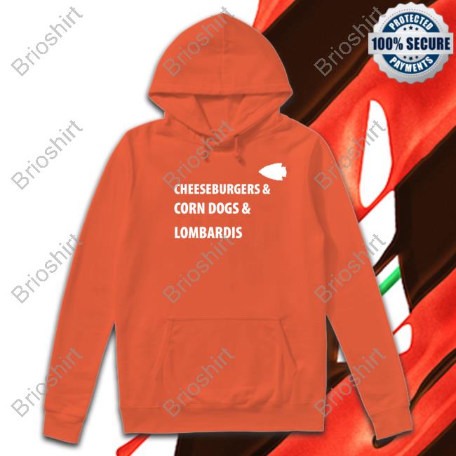 Kansas City Chiefs Cheeseburgers & Corn Dogs & Lombardis Long Sleeve Tee Farzin Vousoughian