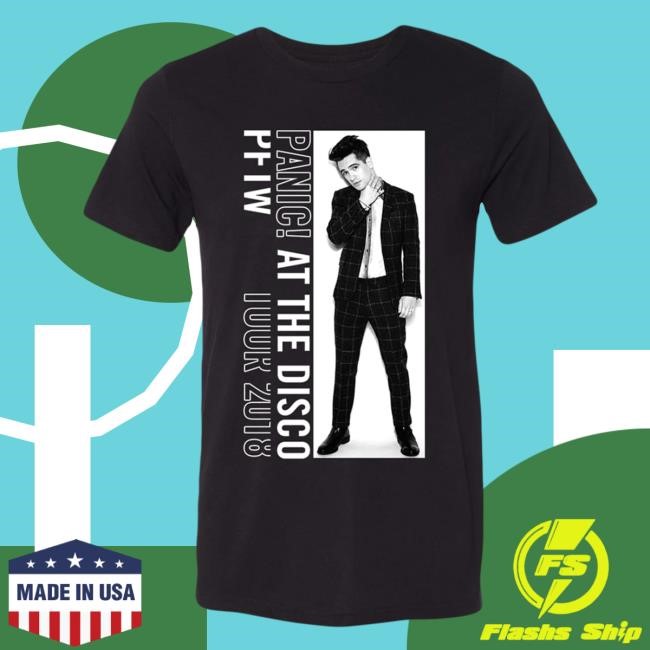 Panic! At The Disco Store White Block Photo Tour Tee Shirt